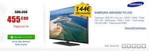 Cdiscount : un 40'' Samsung à 455 €