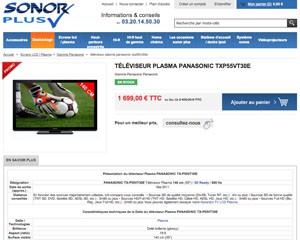 Plasma Panasonic : 55'' à moins de 1 700 €