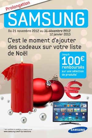 Offre de remboursement LED 3D Samsung : jusqu'à 100 € remboursés, bis