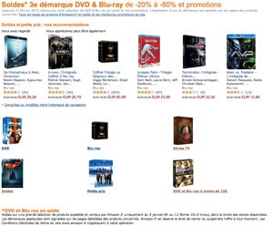 Soldes Amazon 3ème démarque : Blu-Ray et DVD à petits prix Soldes Amazon 3ème démarque : Blu-Ray et DVD à petits prix