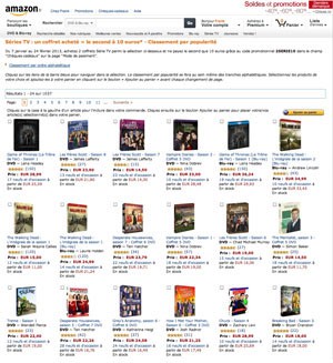 Offre Amazon séries TV BD/DVD : 1 coffret série TV acheté, le 2e à 10€ Offre Amazon séries TV BD/DVD : 1 coffret série TV acheté, le 2e à 10€