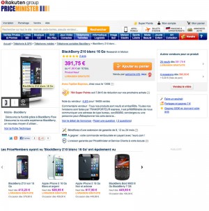 Smartphone BlackBerry Z10 à prix cassé : … et en livraison gratuite !