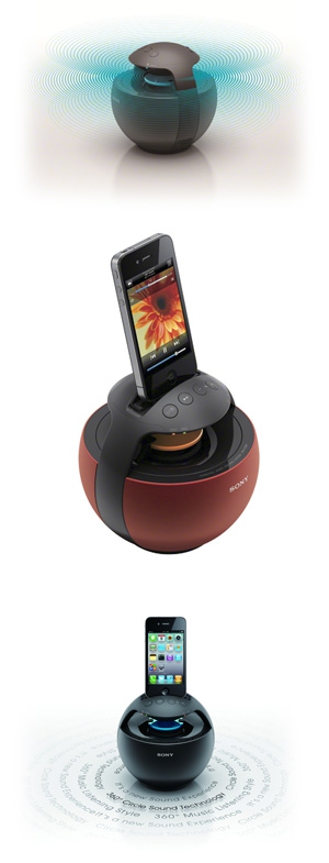 IFA 11 > Sony SRS-VTV25 Sony RDP-V20iP : nouvelles enceintes circulaires