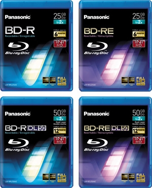 Blu-Ray vierges : 4 références Panasonic