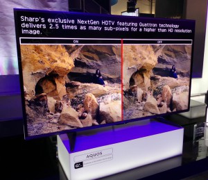 CES 14 > TV LED Sharp Quattron Pro : qualité Ultra HD sur écrans Full HD ?