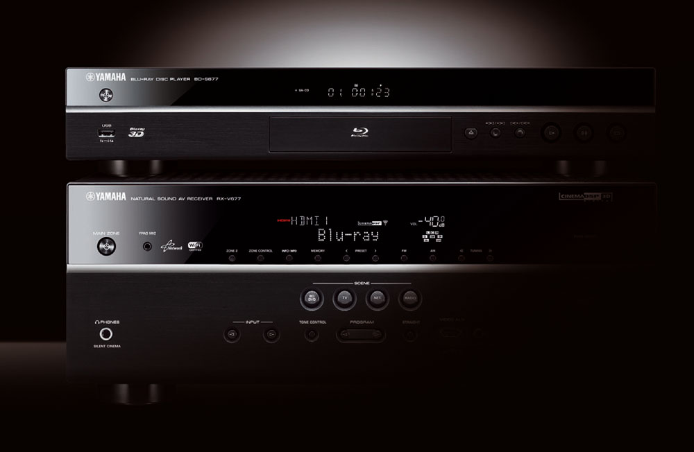 Yamaha BDS677 BluRay 3D Miracast, DLNA et Dropbox