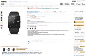 Black Friday Amazon smartwatch : -58% Sony Mobile SmartWatch 2