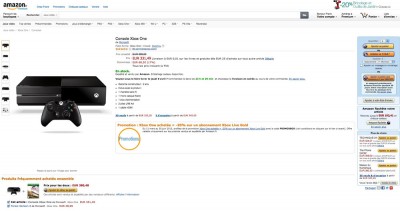 Bonne affaire Amazon : Xbox One à 332 €