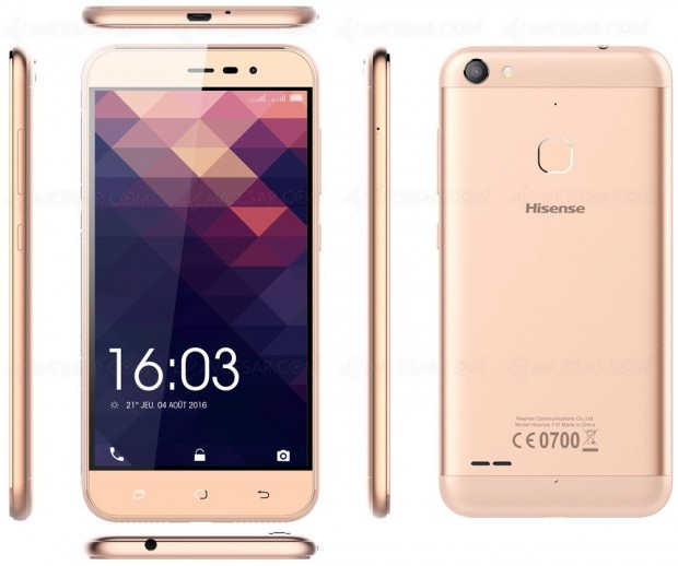 IFA 16 > Hisense F31, smartphone 4G Android 6.0 avec capteur d'empreinte