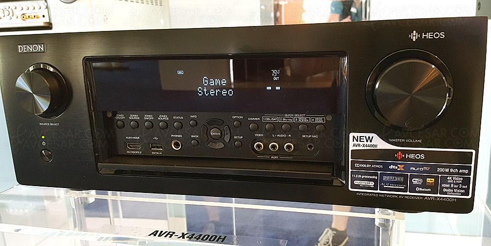 Denon AVRX4400H, amplificateur 9.2, multiroom Heos, Dolby Atmos 7.2.4
