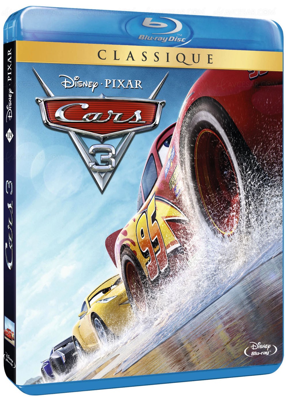 Disney Pixar Cars petite voiture Flash McQueen rouge avec pneus de