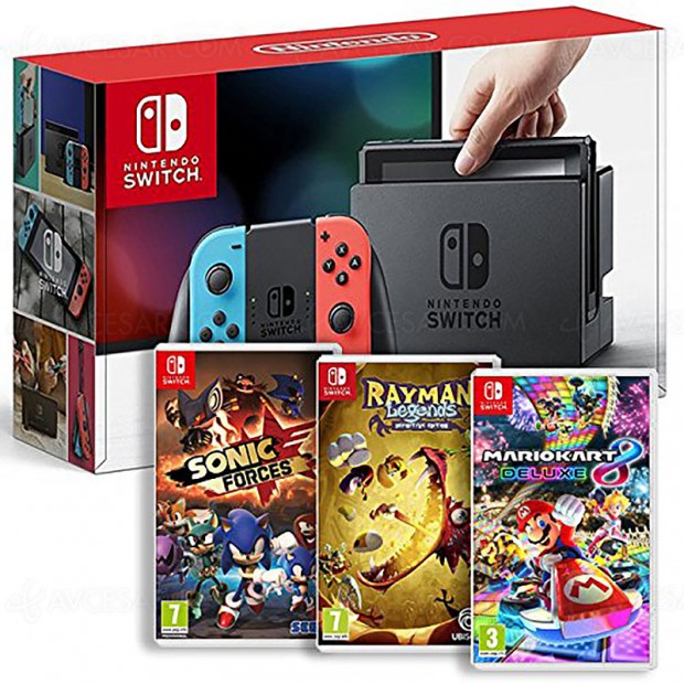 Cyber Monday, Nintendo Switch + 3 jeux à 359,99 €, soit 47,96 € d'économie