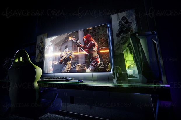 CES 18 > BFGD : Big Format Gaming Displays nVidia, moniteur Quantum Dots HDR 65'' G‑Sync avec nVidia Android TV intégré