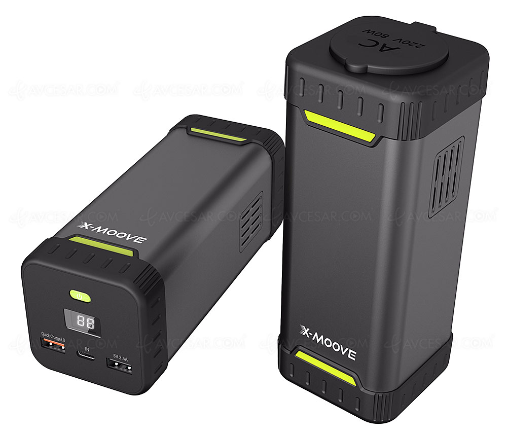 Batterie X‑Moove Powergo‑Boost avec prise secteur
