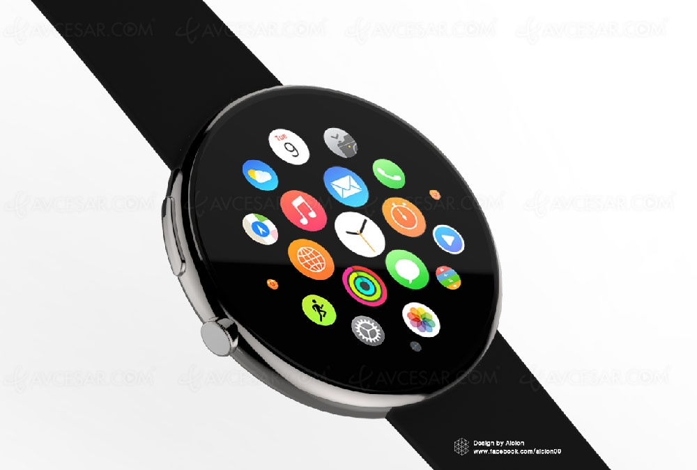 Montre apple watch ronde clearance