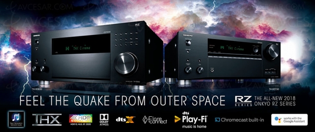 Onkyo TX-RZ830, ampli 9.2, Dolby Atmos, DTS:X, THX Select, HDMI 2.0b, HDCP 2.2, FlareConnect, ChromeCast, DTS Play‑Fi…