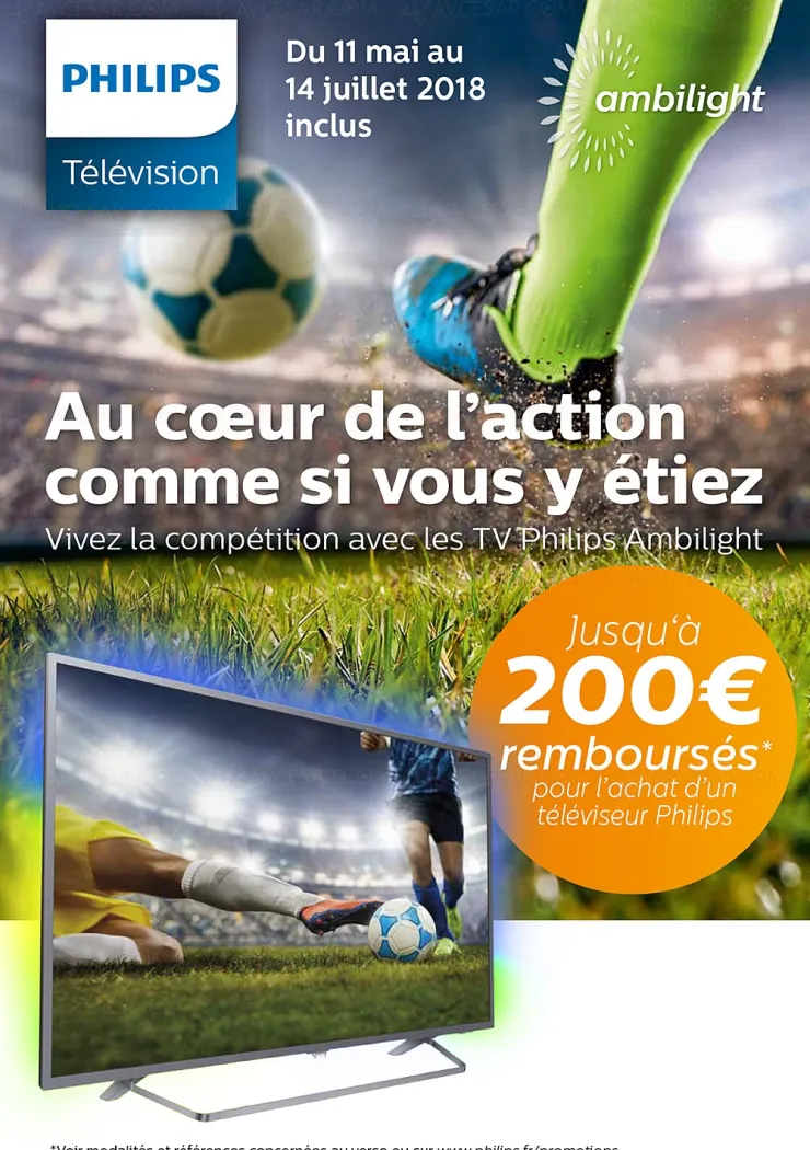 Offre de remboursement TV Ultra HD Philips, jusqu'à 200 € remboursés