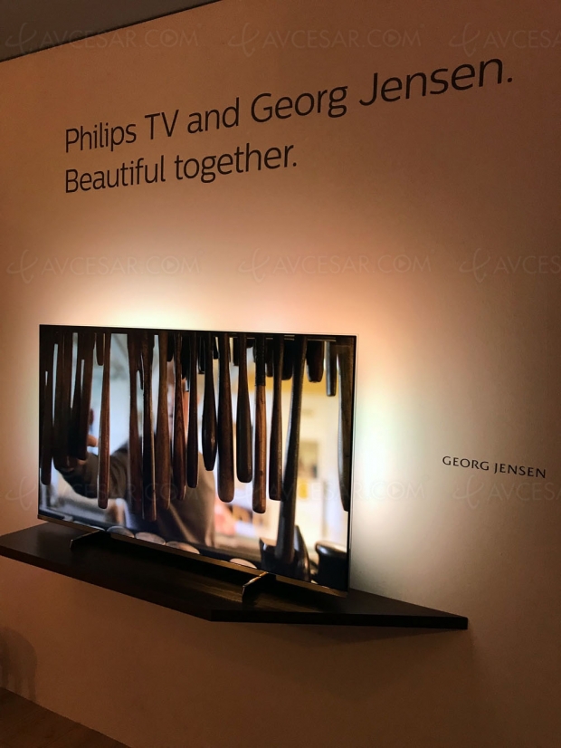 IFA 18 > TV LED Philips PUS9104, 55''/65'' Super Nano LED et design Georg Jensen