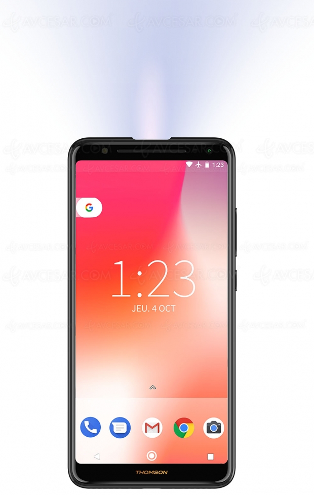Smartphone 6'' Thomson V‑6004G avec vidéoprojecteur laser 720p intégré