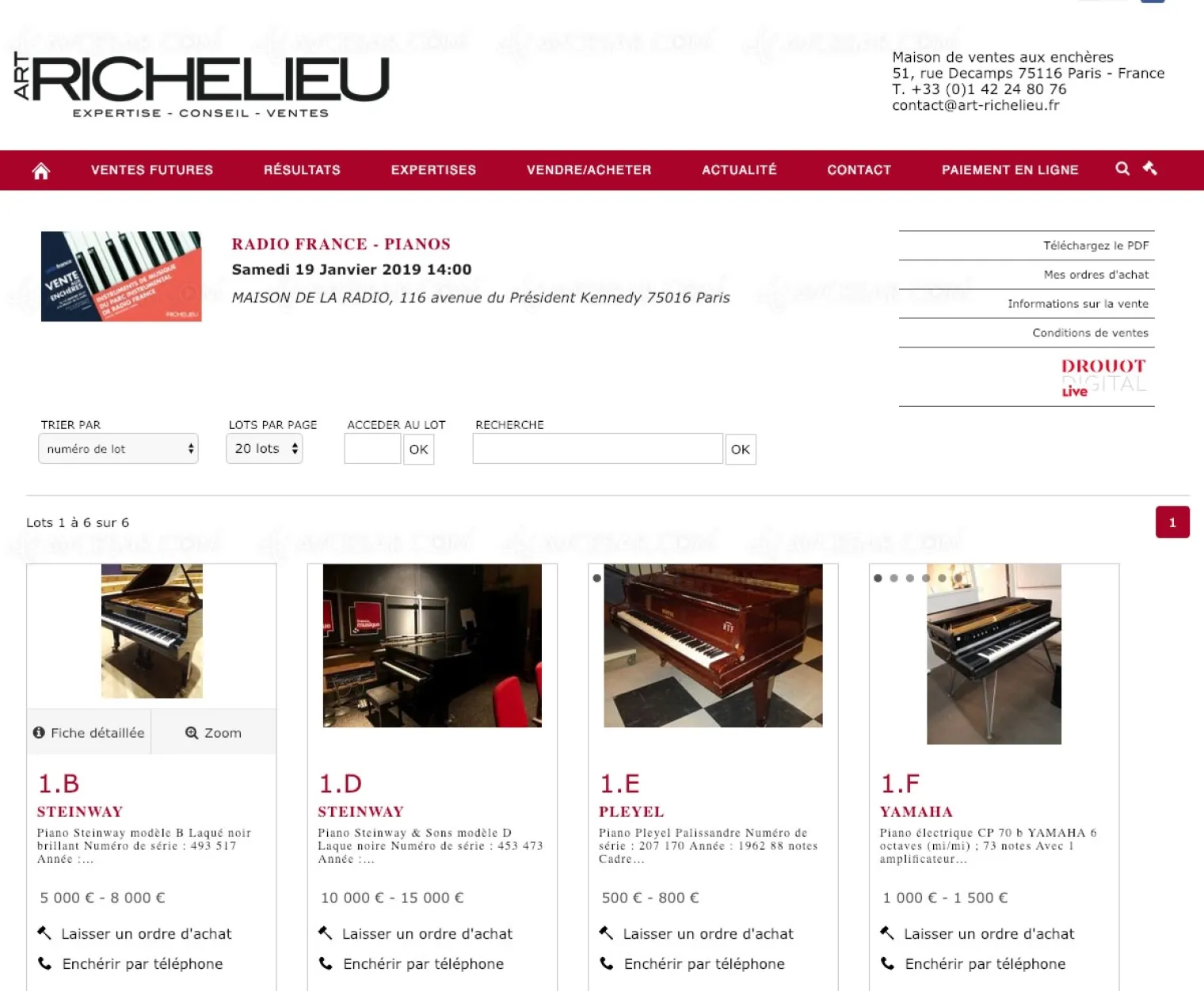 radio-france-vend-son-materiel-et-ses-instruments-de-musique-aux-encheres