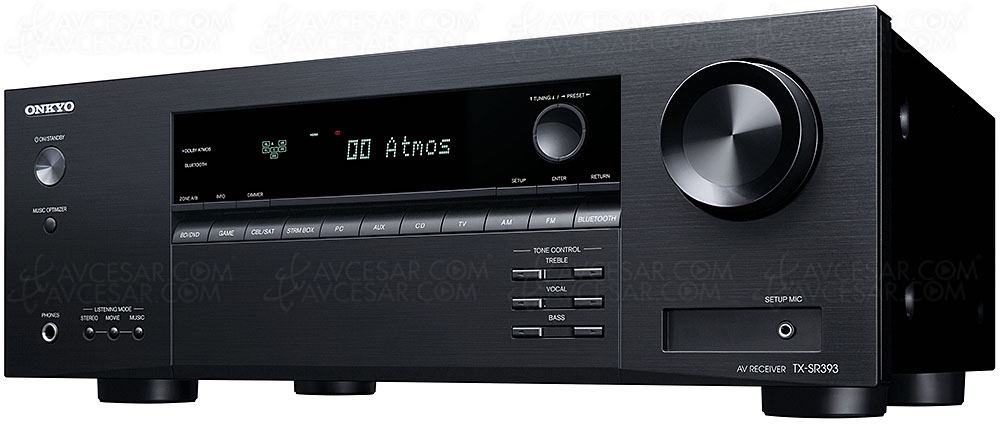 Onkyo TX-SR393, amplificateur 5.2, Dolby Atmos 3.2.2, DTS