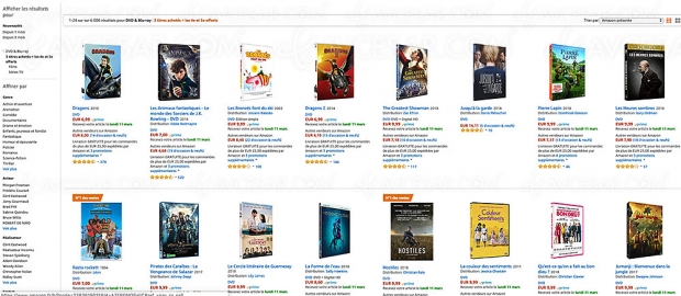 Promo Amazon, 3 Blu-Ray ou DVD achetés, un 4e et un 5e offerts parmi 300 titres