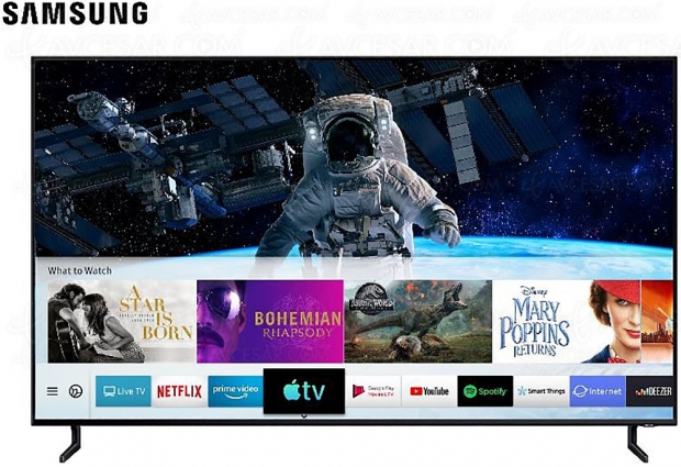 Apple TV, iTunes et AirPlay 2 déjà disponibles sur les Smart TV Samsung