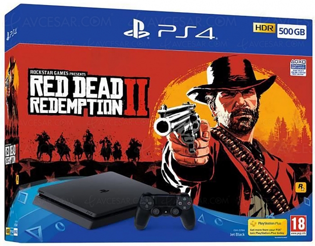 Soldes été 2019, PlayStation 4 + Red Dead Redemption 2 à 287,99 €