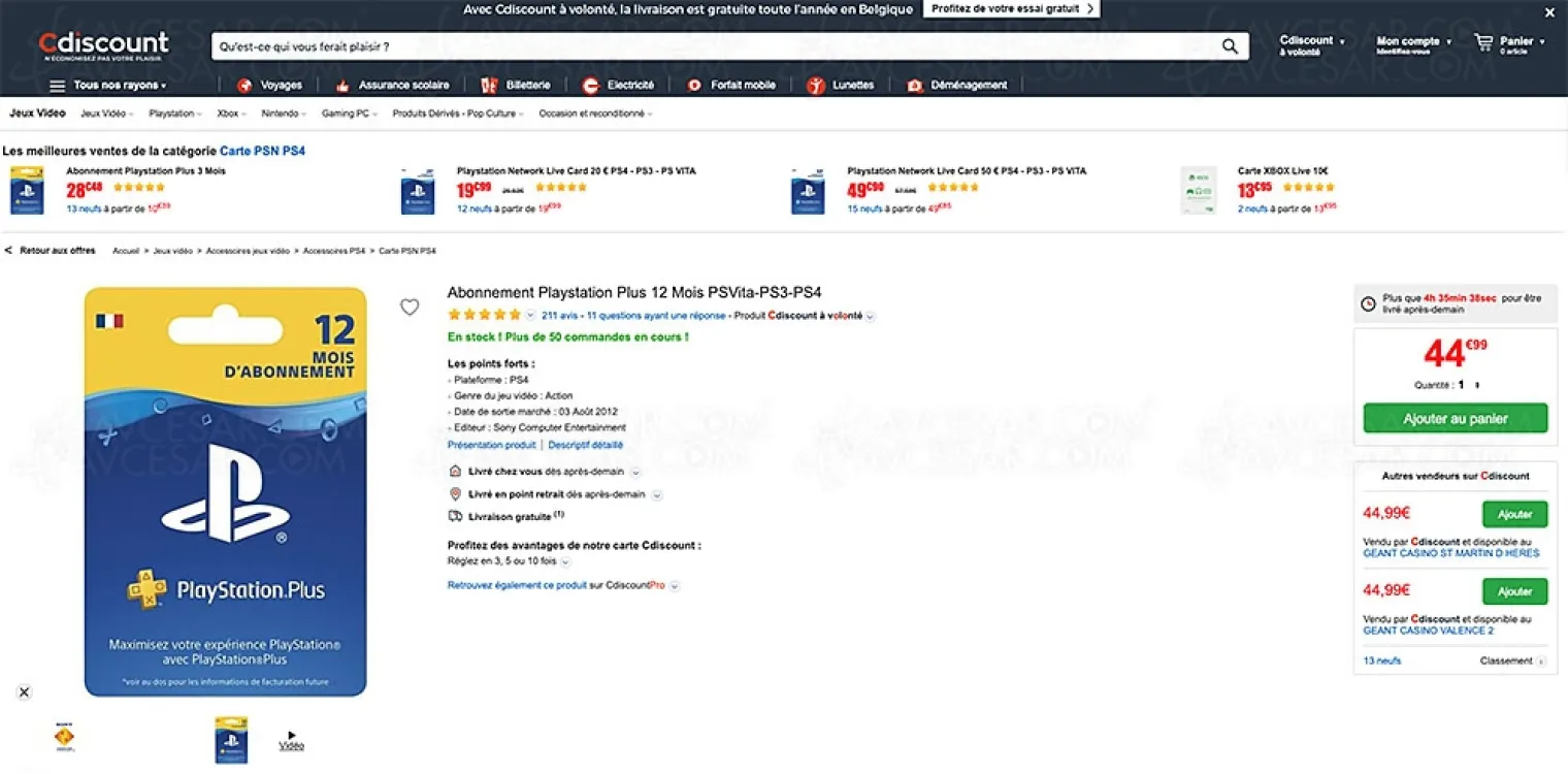 bon-plan-playstation-plus-cdiscount-abo-12-mois-psvita-ps3-ps4-a-44-99-soit-25