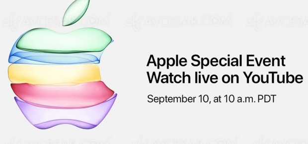 Conférence Apple iPhone/Apple Watch diffusée sur YouTube le 10 septembre