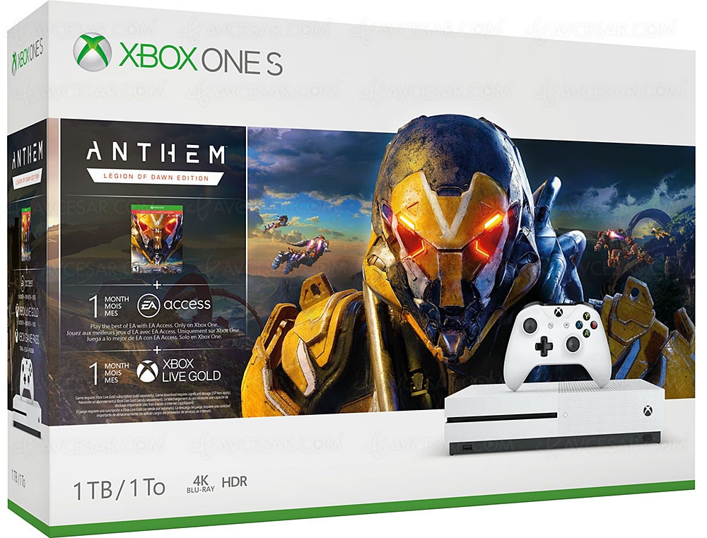 Bon plan Boulanger, Xbox One&nbsp;S +&nbsp;Anthem Legion of&nbsp;Dawn Edition à&nbsp;169,99&nbsp;€