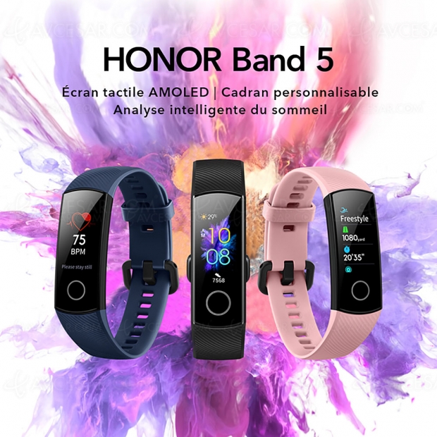 Bracelet Honor Band 5 : valeur de saturation en oxygène du sang, SpO2, disponible