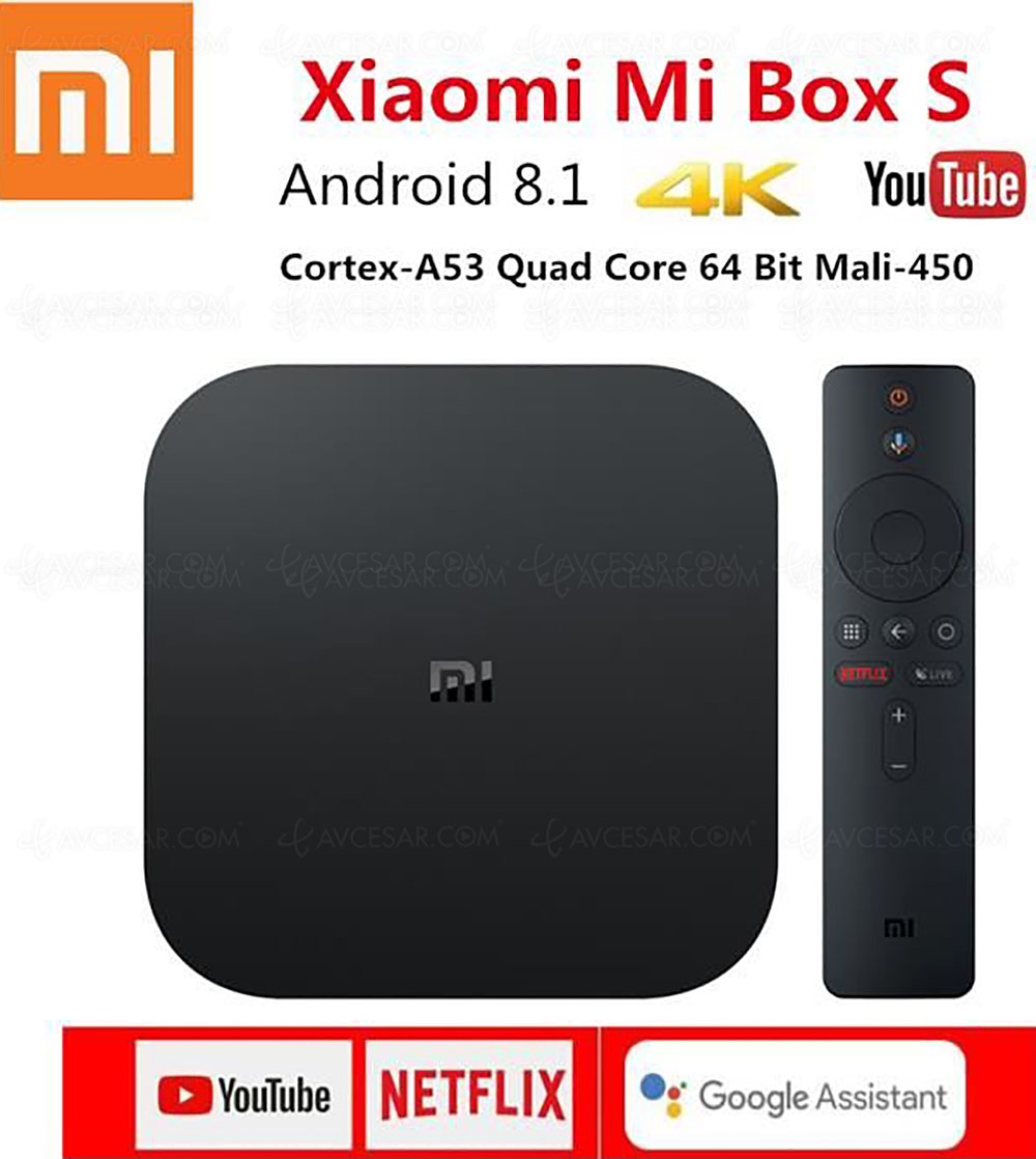 Bon plan CDiscount, Xiaomi Mi&nbsp;Box&nbsp;S Android Ultra&nbsp;HD/4K à&nbsp;52,99&nbsp;€ ou&nbsp;47% de&nbsp;remise