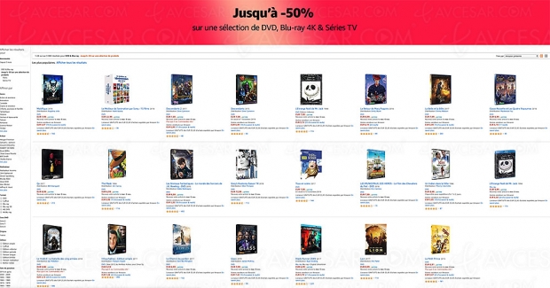 Amazon Bonnes Affaires, 5 000 4K Blu‑Ray, DVD et séries TV jusqu'à -72%