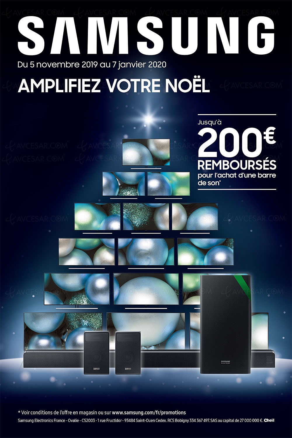 Offre de remboursement Samsung barre&nbsp;sonore, jusqu'à 200&nbsp;€&nbsp;remboursés