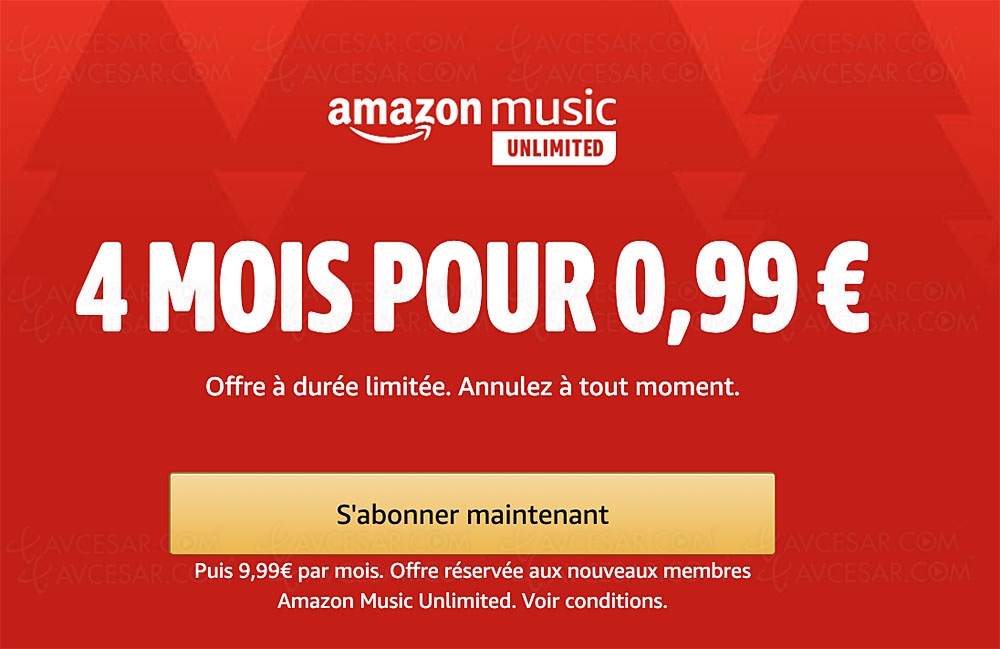 Amazon Music Unlimited à&nbsp;0,99&nbsp;€ pendant&nbsp;4&nbsp;mois&nbsp;!