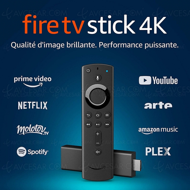 Black Friday 2019 > Amazon Fire TV Stick et Fire TV Stick 4K à 24,99 € et 39,99 €, soit une remise de -38% et -33%