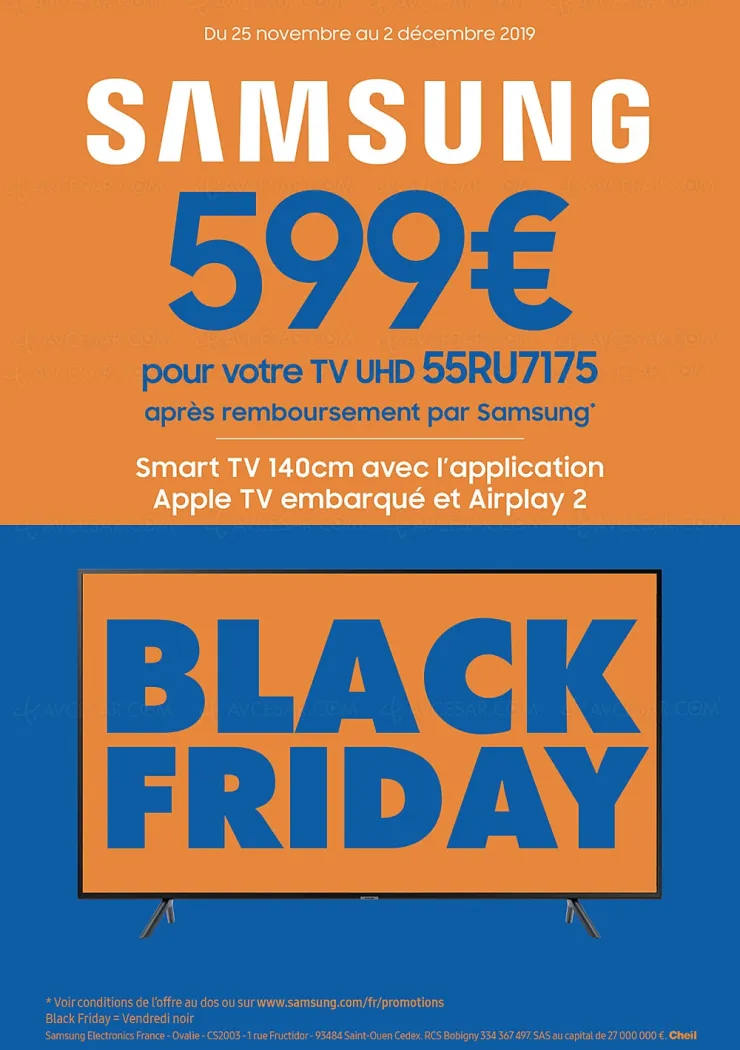 black-friday-2019-offre-de-remboursement-150-tv-led-samsung-55ru7175