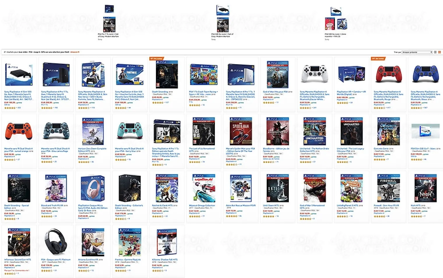 ventes-flash-noel-2019-amazon-playstation-4-packs-jeux-et-manettes-jusqu-a-50-de-remise