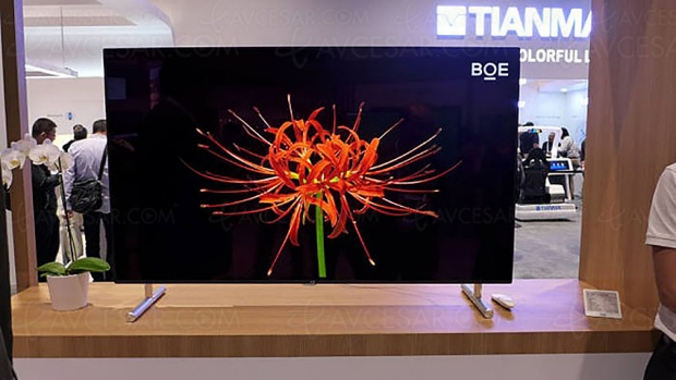 Prototype TV Oled 8K 55'' signé du Chinois BOE Technology