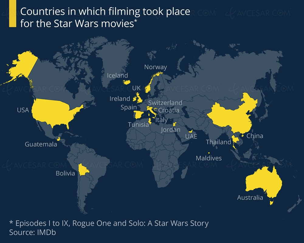 Star Wars&nbsp;: la saga des lieux&nbsp;de&nbsp;tournage
