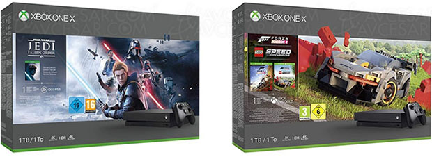 Offres de fêtes 2019 > Amazon packs Xbox One&nbsp;X Fallen&nbsp;Order ou Forza Horizon&nbsp;4 à&nbsp;40% et&nbsp;46% de&nbsp;remise