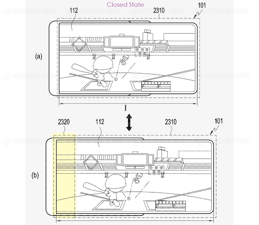 Smartphone à écran extensible Samsung&nbsp;(brevet)