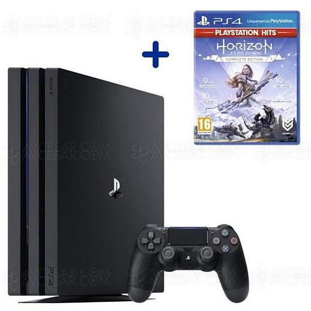 Soldes hiver 2020, PS4&nbsp;Pro 1&nbsp;To noire +&nbsp;Horizon Zero&nbsp;Dawn à&nbsp;309,99&nbsp;€, soit&nbsp;110&nbsp;€ de&nbsp;remise