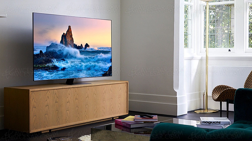 TV QLED Ultra HD 4K Samsung&nbsp;Q80T&nbsp;: OTS, AVA, Q‑Symphony, AI&nbsp;Sound, Quantum&nbsp;4K 2020 et&nbsp;AI&nbsp;Upscaling&nbsp;2.0