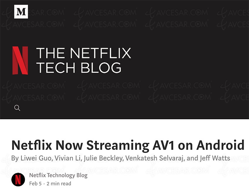 Netflix adopte l'AV1 sur Android&nbsp;mobile