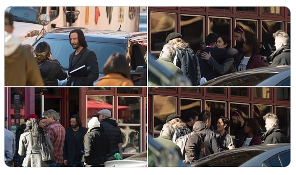 Séquence émotion, nouvelles images du tournage de Matrix&nbsp;4 avec Keanu Reeves et Carrie‑Anne&nbsp;Moss