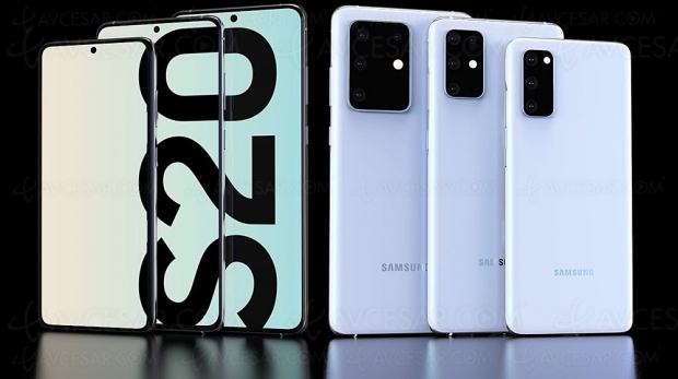 Smartphones Samsung Galaxy S20 : écran 120 Hz, HDR10+, 5G et capteur 64 Mpxls