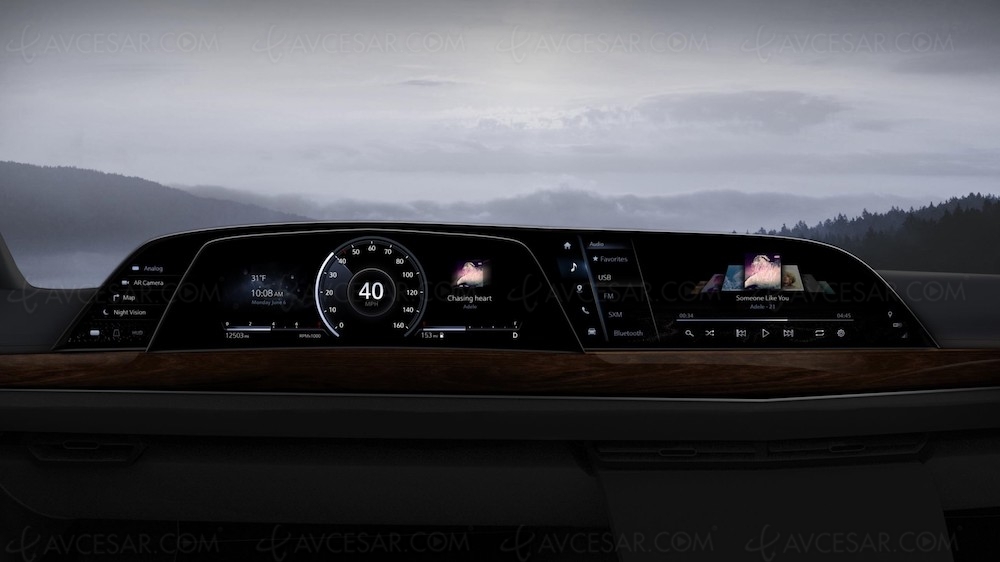 Premier tableau de bord P‑Oled incurvé LG&nbsp;Display sur la&nbsp;Cadillac&nbsp;Escalade