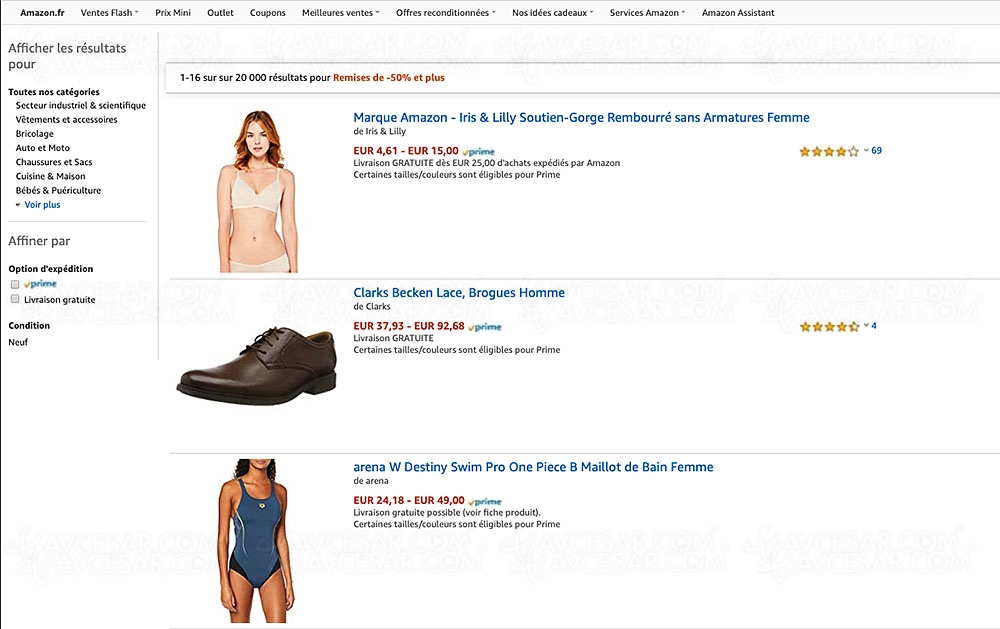 Bons plans Amazon, 20&nbsp;000 articles à prix&nbsp;réduits